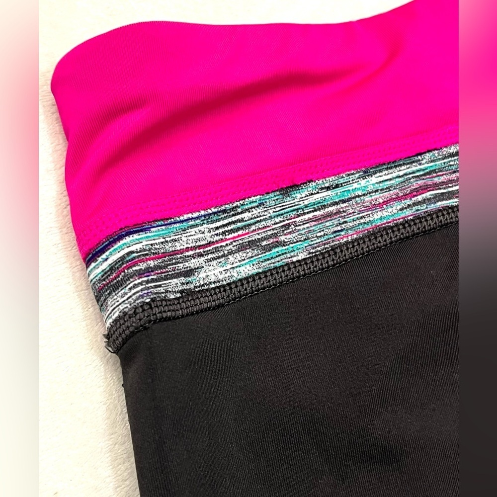 Ideology Women's Black and Pink Athletic Capri Poly/Spandex Blend Leggings XL - Picture 14 of 14